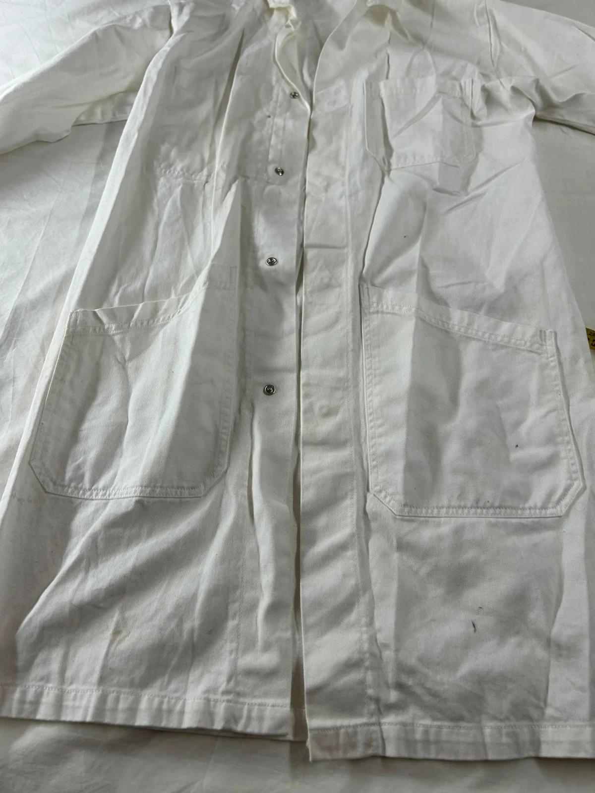 Vintage white apron shirt molinel – photo 8